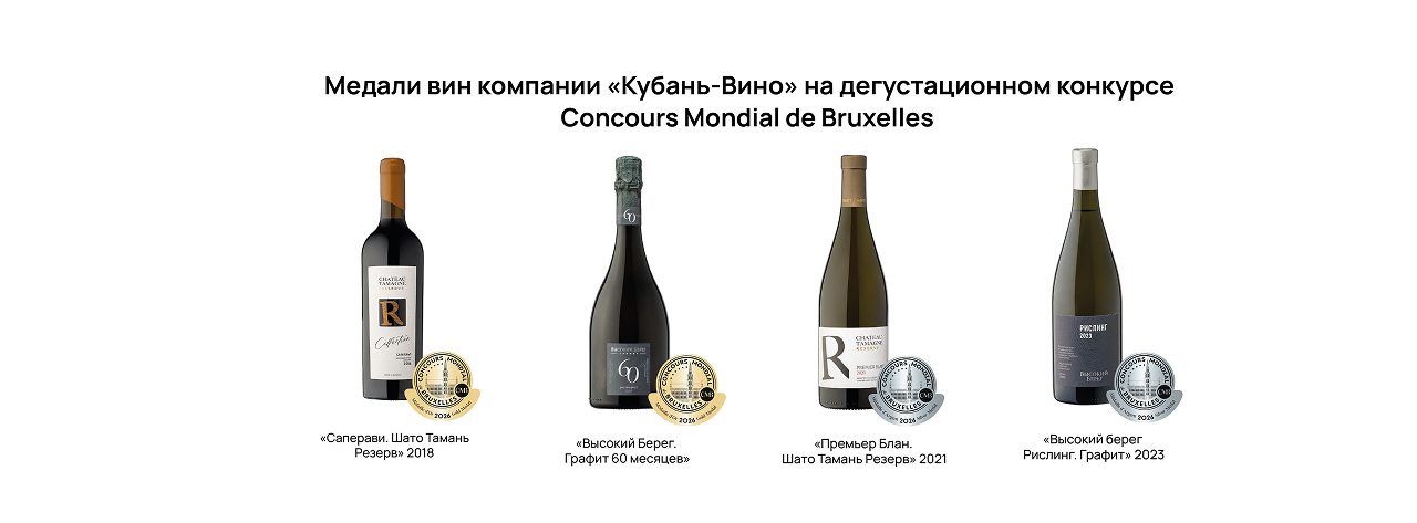 Вина «Кубань-Вино» удостоены наград на престижном конкурсе Concours Mondial de Bruxelles в Ереване